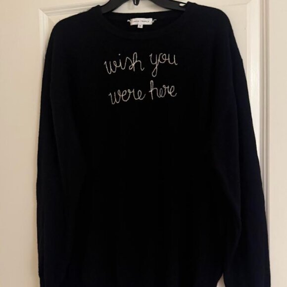 Lingua Franca Sweater | 100% Cashmere Hand-Embroidered Sweater - Picture 2 of 2